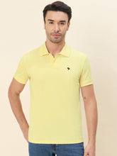 100% Cotton Breathable Regular-Fit Polo-T-Shirt - Primary Yellow