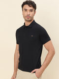 SoftLuxe Premium Cotton Polo — Black