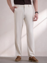 Ultra Light & Super Comfort Linen Blend Trouser - White