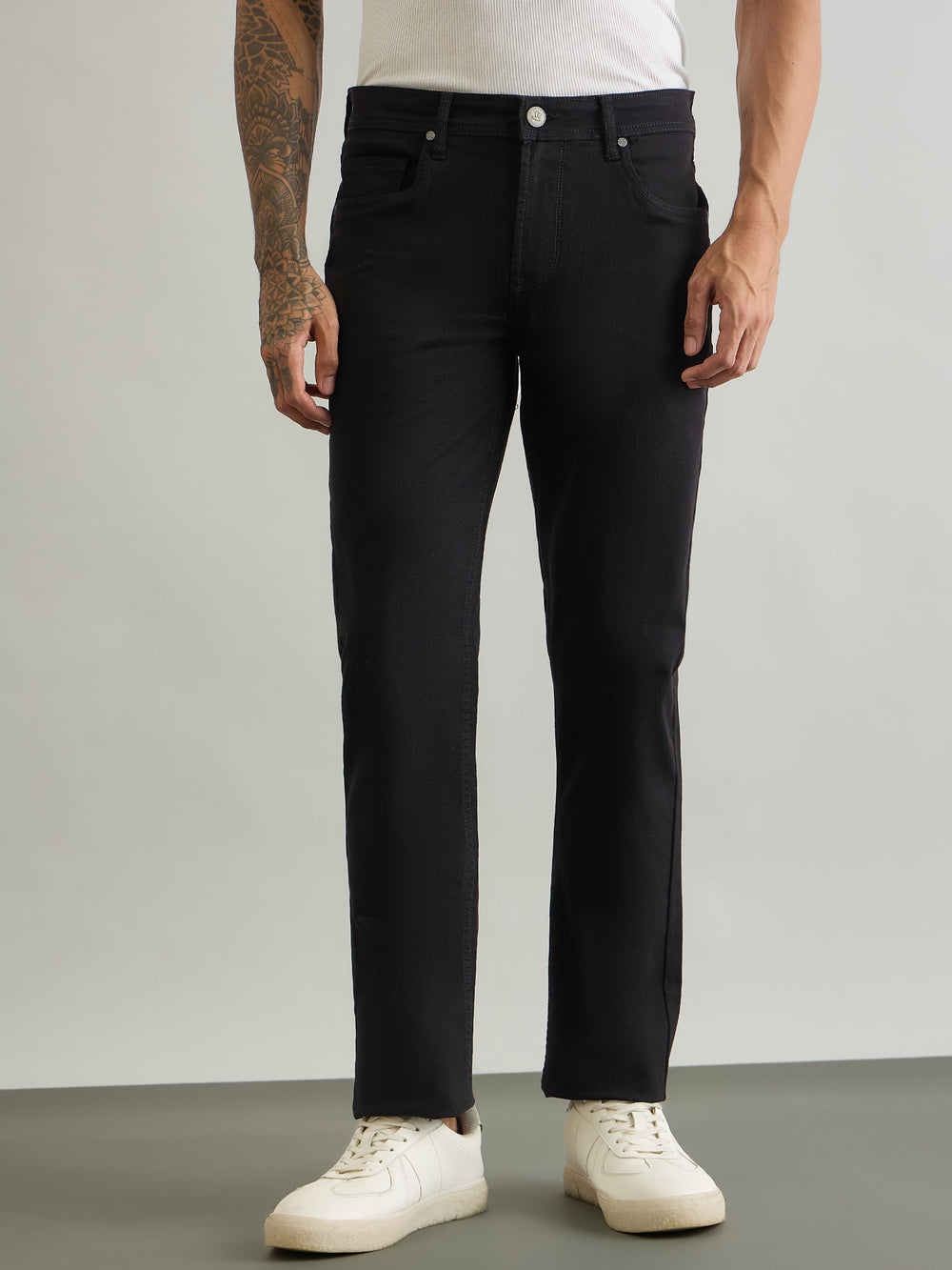 Vanguard Obsidian Slim Straight Fit Denim - Dark Olive - front
