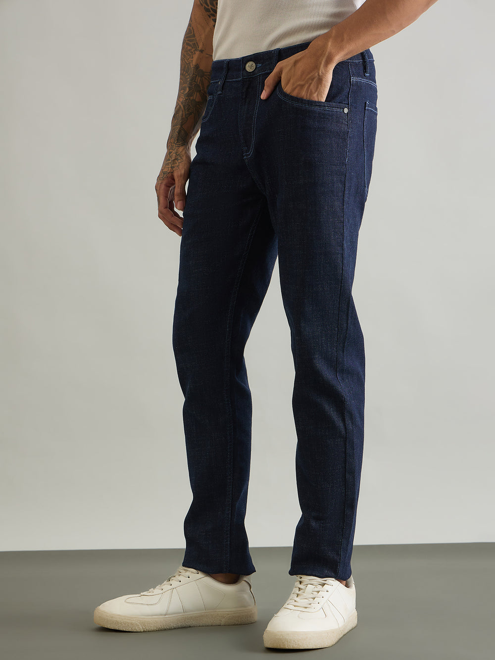 Imperial Indigoform Slim Straight Fit Denim - Dark Blue - side
