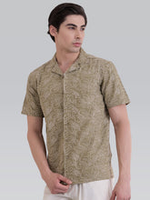 Trendy Resort Collar Oversized Embrodery Shirt - Dark Brown