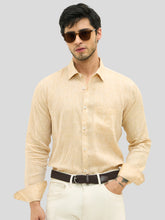 Azure European Linen Shirt - Beige