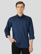 All Day Comfortable Luxury Cotton Comfort Fit Formal Shirt - Navy Blue