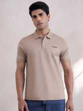 Long Durable Premium Cotton Regular-Fit Polo T-Shirt - Beige