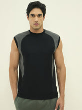 Cool Stretch Athleisure Skinny Fit Vest - Black