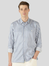 World's Finest Premium Cotton Striped Formal Shirt - Blue Striped