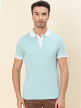 World's Finest Premium Cotton Polo Neck T-Shirt - Aqua Blue