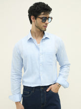 Azure European Linen Shirt - Sky Blue