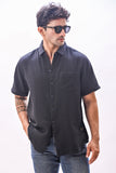 Aurora Versatile Double Cloth Shirt Black