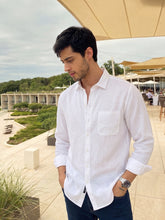 100% European Linen Regular-Fit Linen Shirt - White
