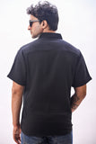 Aurora Versatile Double Cloth Shirt Black