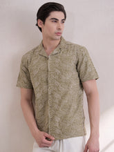Trendy Resort Collar Oversized Embrodery Shirt - Dark Brown