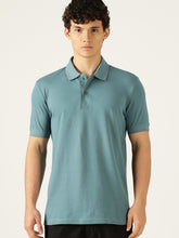 Super Stretch Highly Breathable Regular-Fit Cotton Polo T-Shirt - Blue