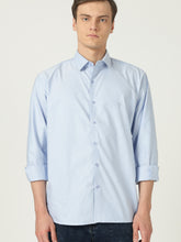 All Day Comfortable Luxury Cotton Comfort Fit Formal Shirt - Light Blue