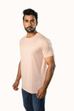 Suprema Silkgent Pink Tint Round Neck T-Shirt Regular Fit