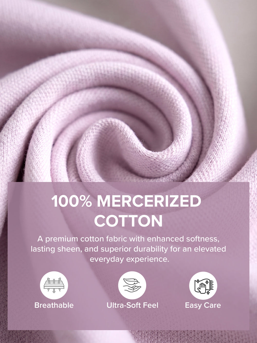 Super Durable Long Sheen Polo T-Shirt Cloth - Lavender