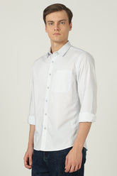 Windsor Liquid Cotton Luxe Shirt- white pinstripe
