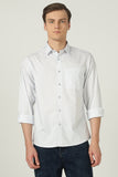 Windsor Liquid Cotton Luxe Shirt- white pinstripe