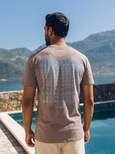 100% Cotton Printed Regular-Fit Crew Neck Tee - Brown