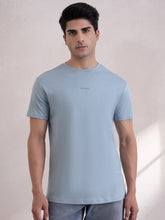 100% Cotton Printed Regular-Fit Crew Neck Tee - Dusky Green