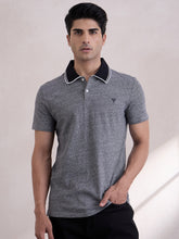 Super Soft Feel Luxury Cotton Polo Neck T-Shirt - Brushed Grey
