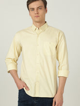 Ultrasoft Stretchable Regular-Fit Cotton Formal Shirt - Light Yellow