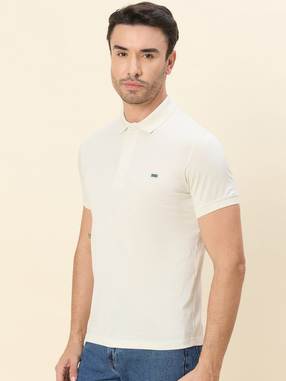 Polo T-Shirt Frontside -  BEIGE