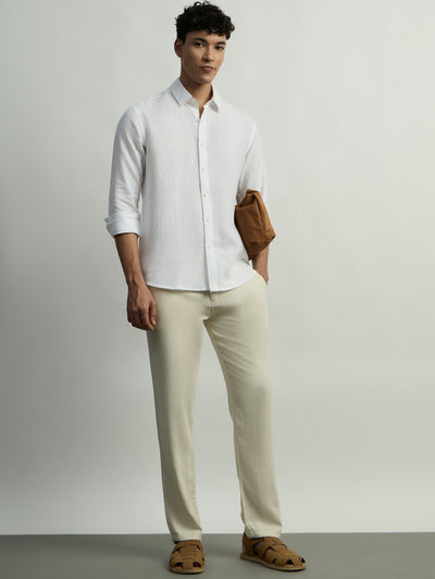 UltraLight European Linen Viscose Pants - White