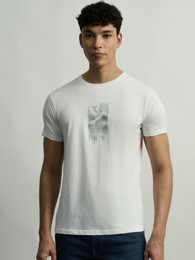 New haven Motif Cotton Crew Tee - White