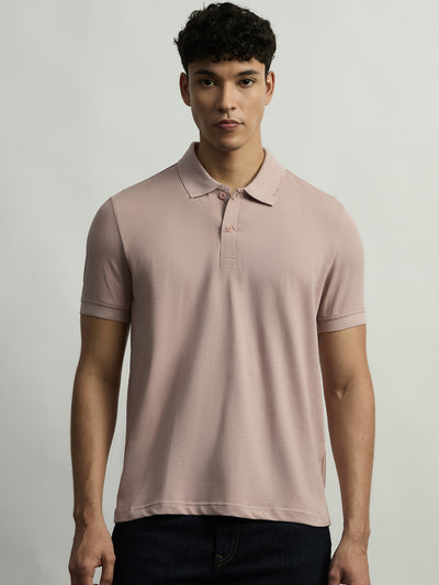 Princeton Flex Pique Polo - Dusky Pink