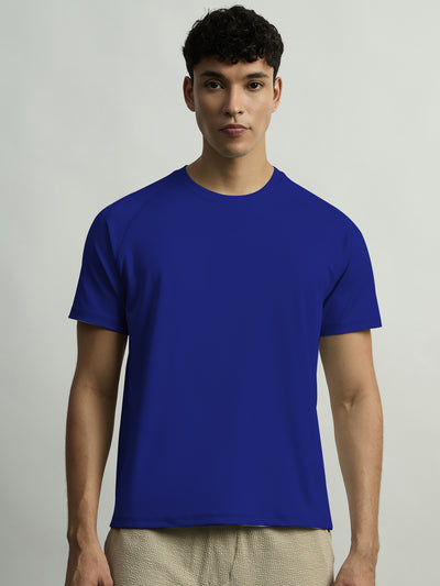 Velocity Aerofit Stretch Crew Tee - Navy Blue
