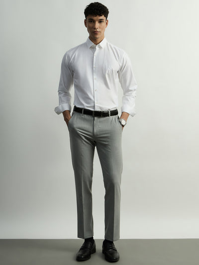 Luxury Pure Cotton Formal Shirt-Regular Fit - White