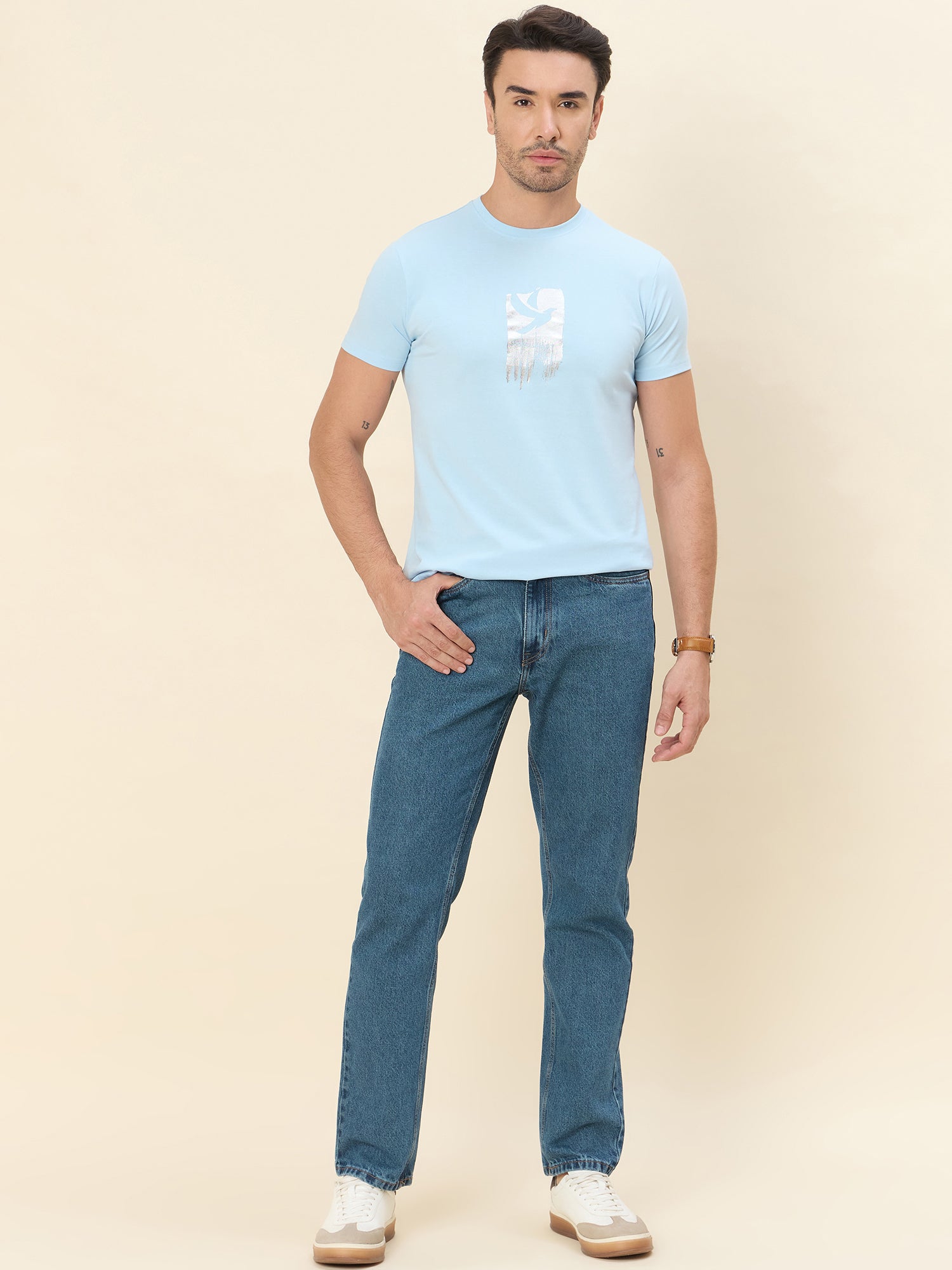Cottonyx Finecrew Sky Blue Tee