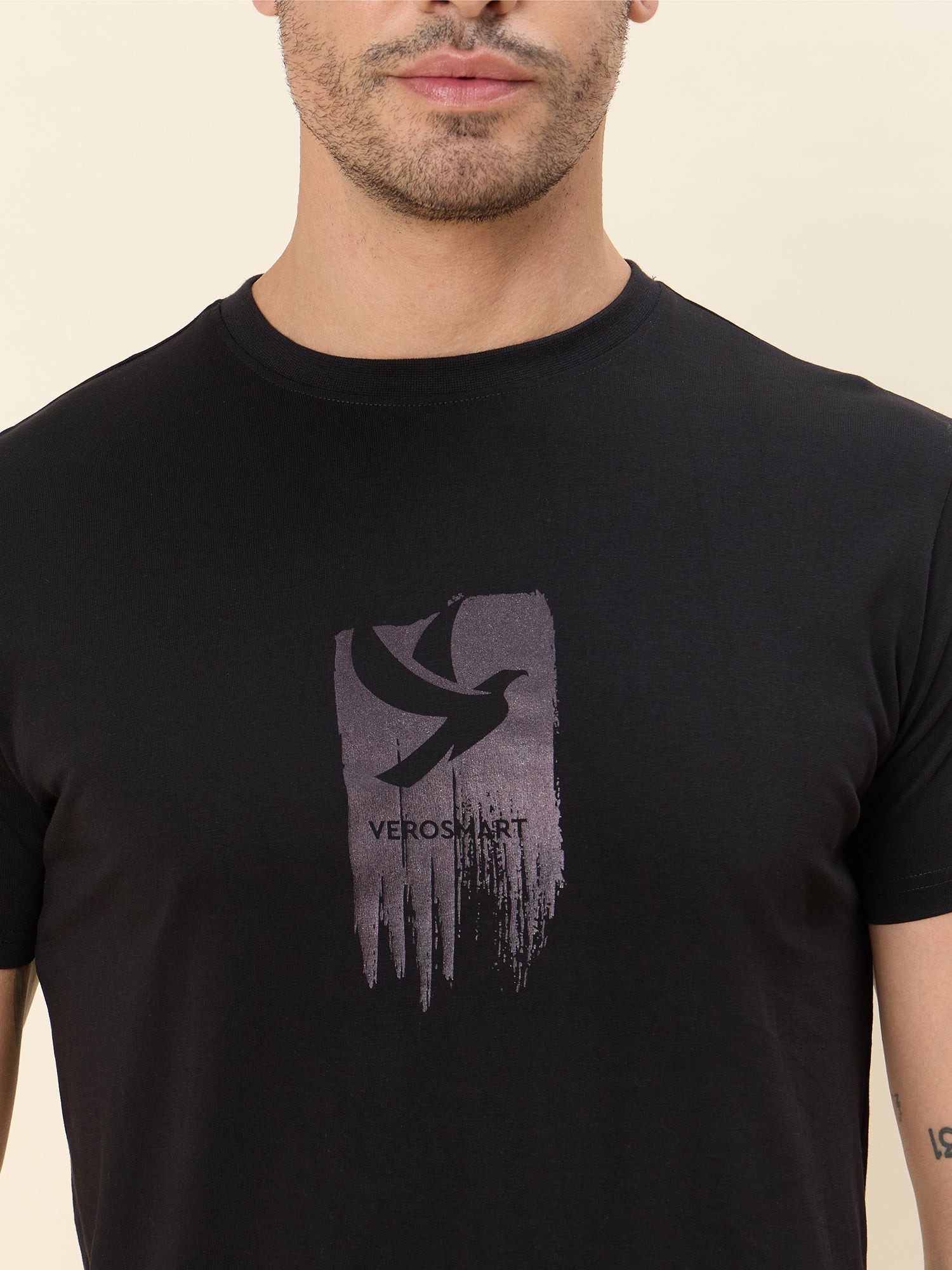 Cottonyx Finecrew Black Tee