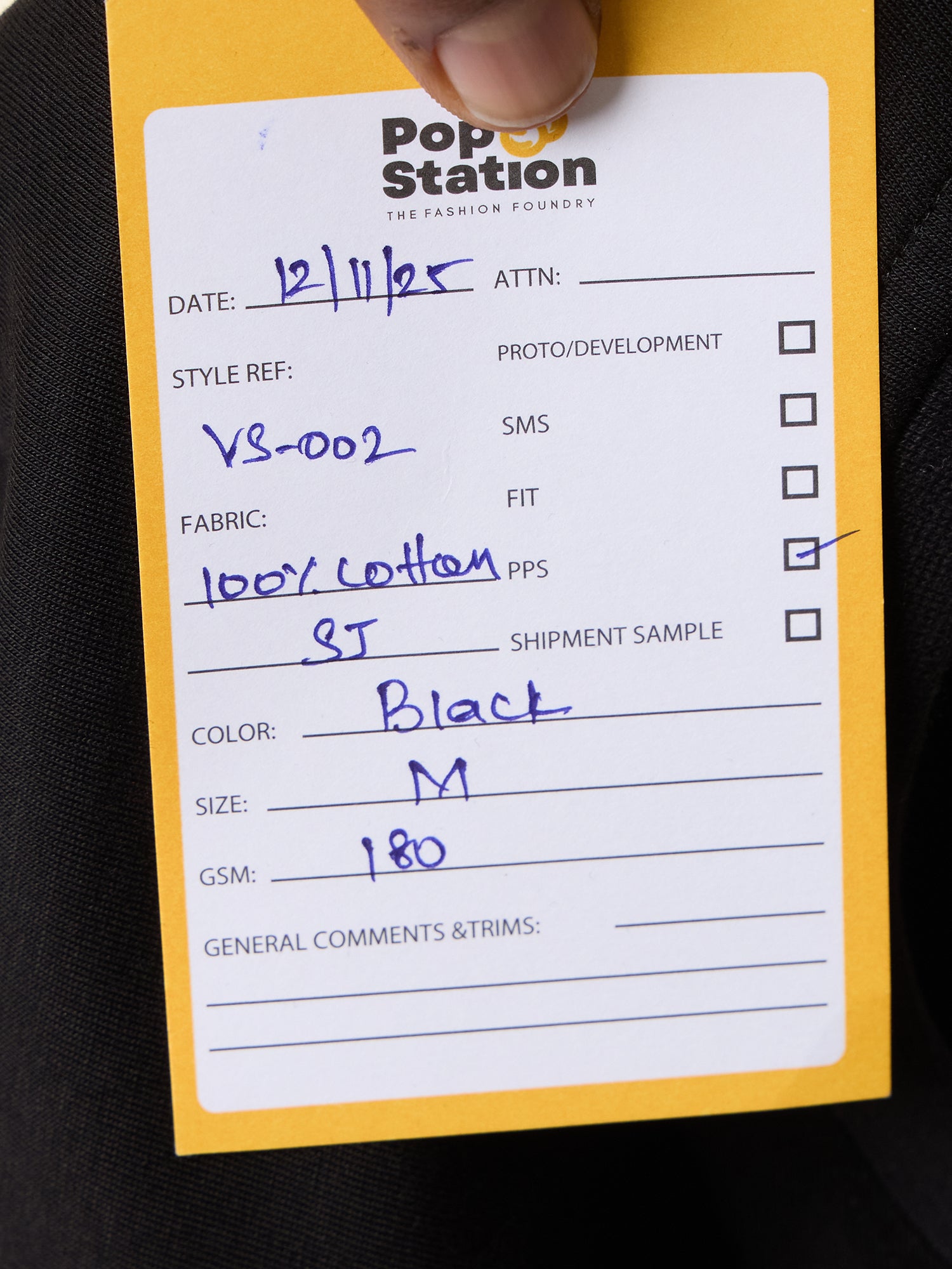 Cottonyx Finecrew Black Tee