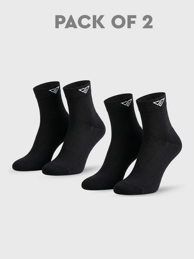 Ultra Smooth Daily Basic Socks - BLACK-BLACK