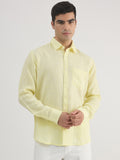 Azure European Linen Shirt - Yellow