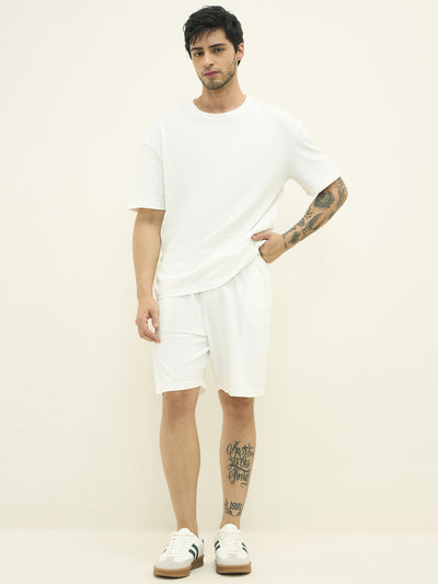 Ultra-Breathable Oversized Co-Ord Set - Off White