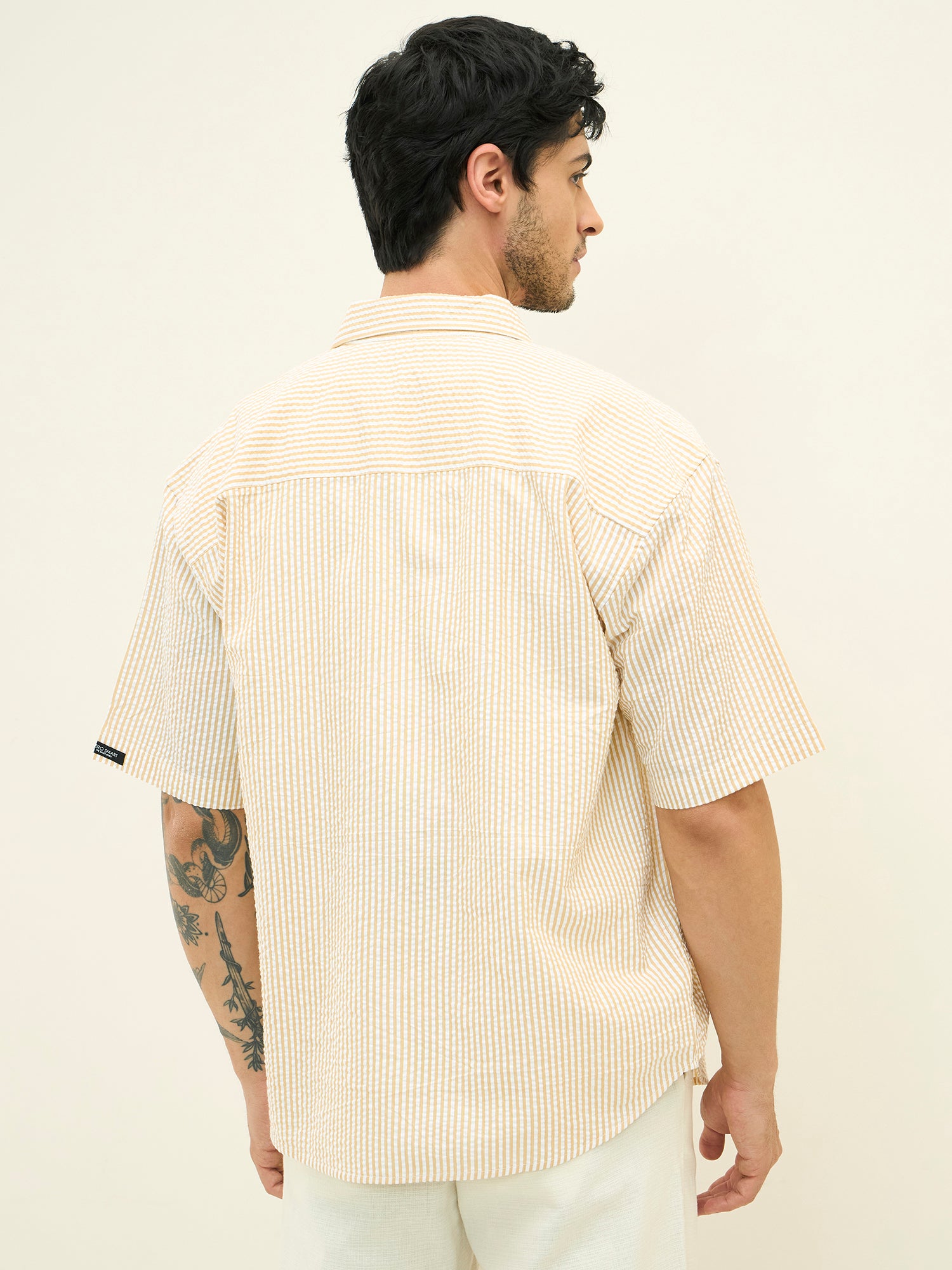 Nikkei Cotton Seersucker Shirt