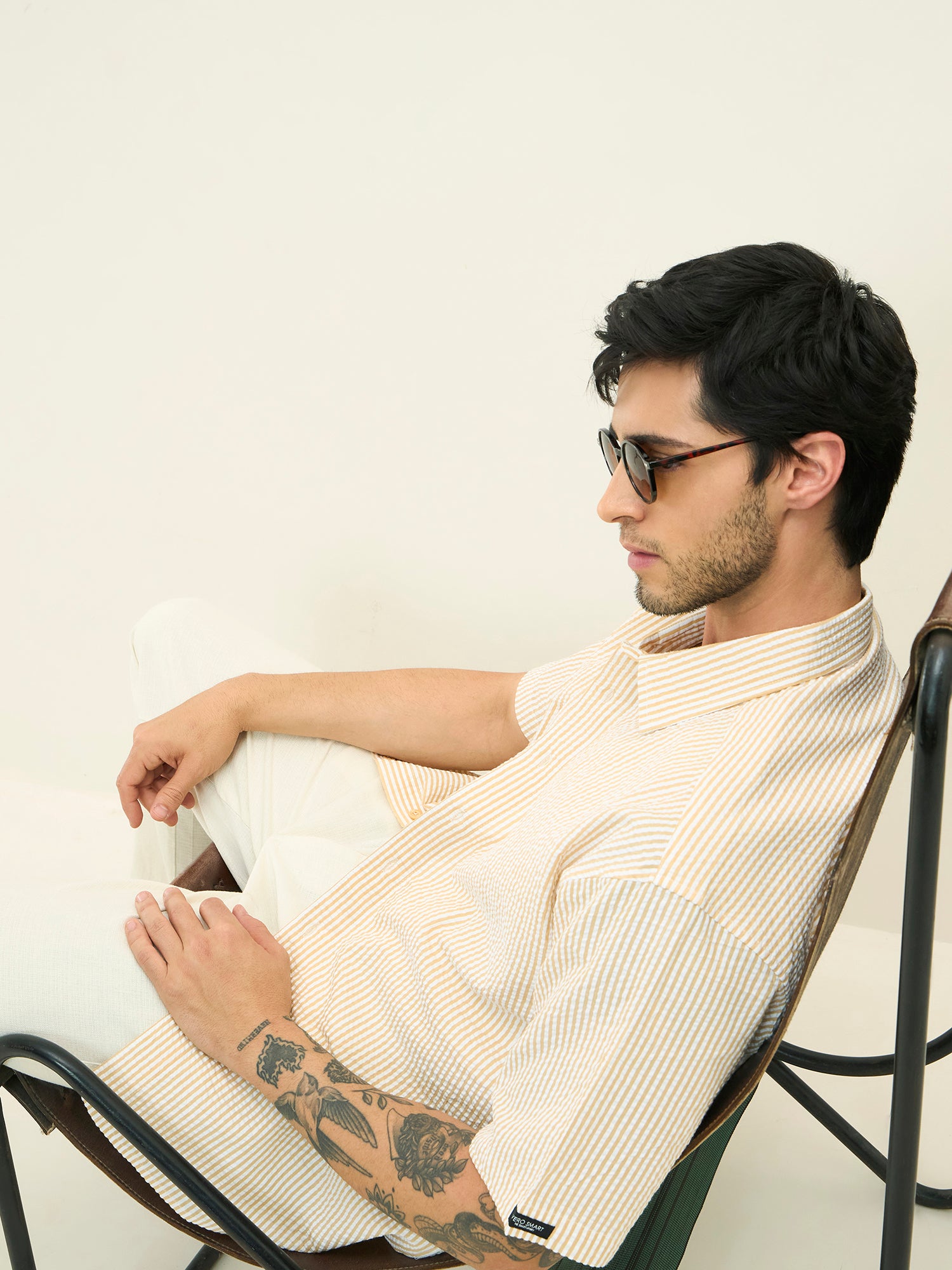 Nikkei Cotton Seersucker Shirt