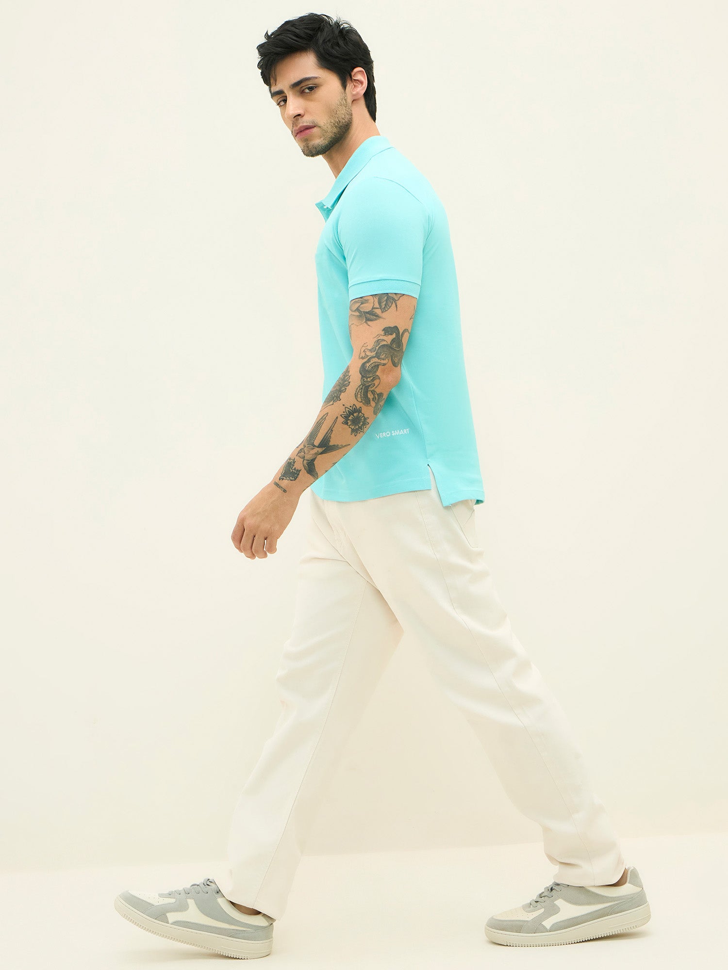 Ascend Comfort Stretch Tee Sky Blue