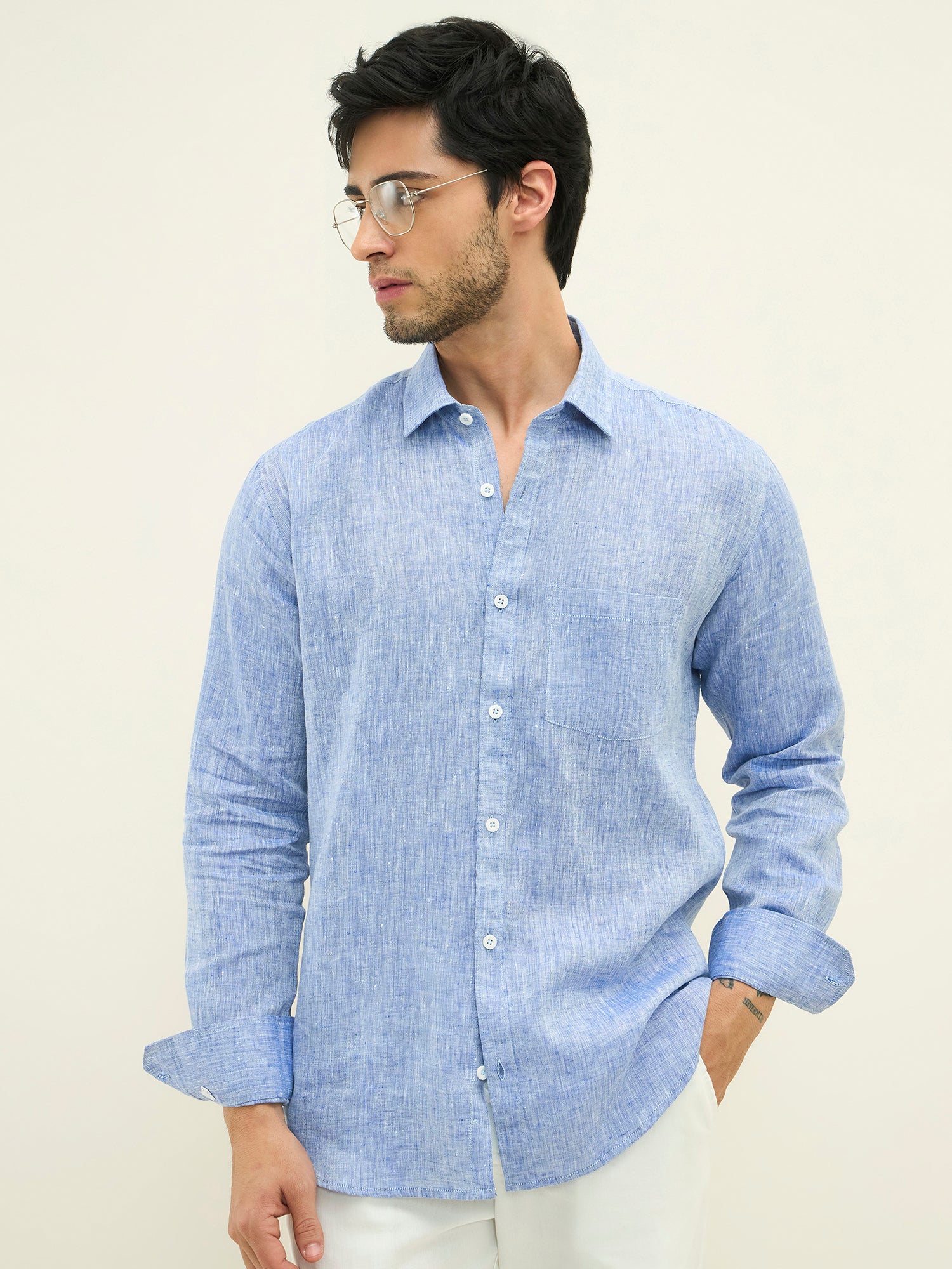Azure  Linen Shirt