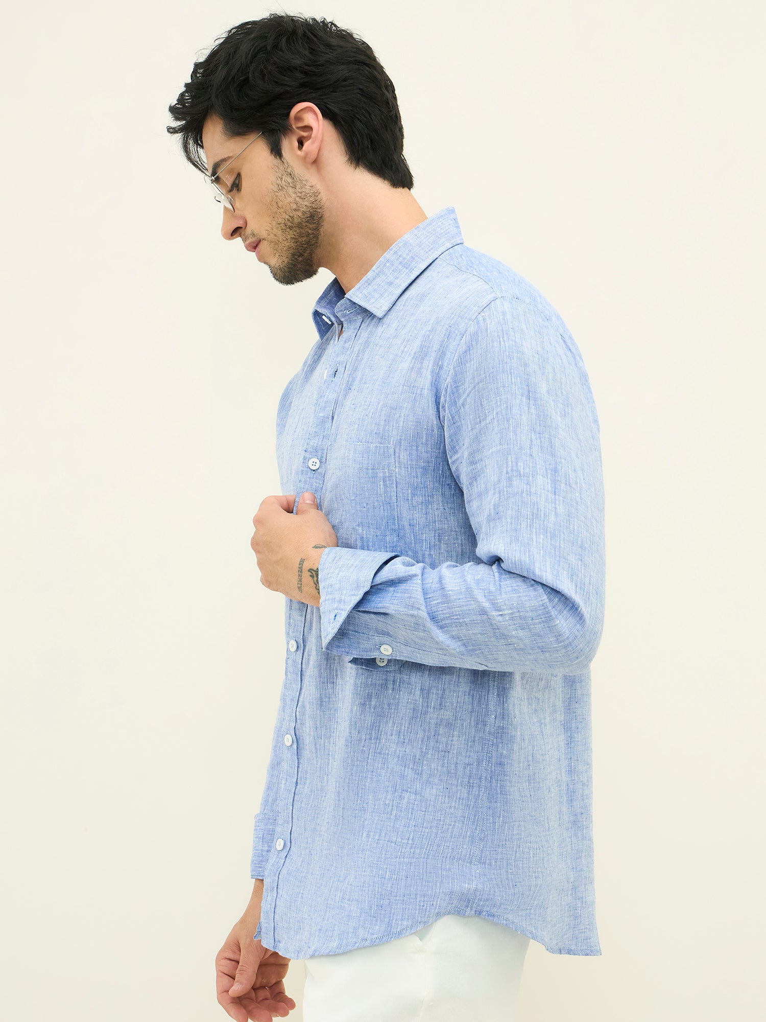 Azure  Linen Shirt