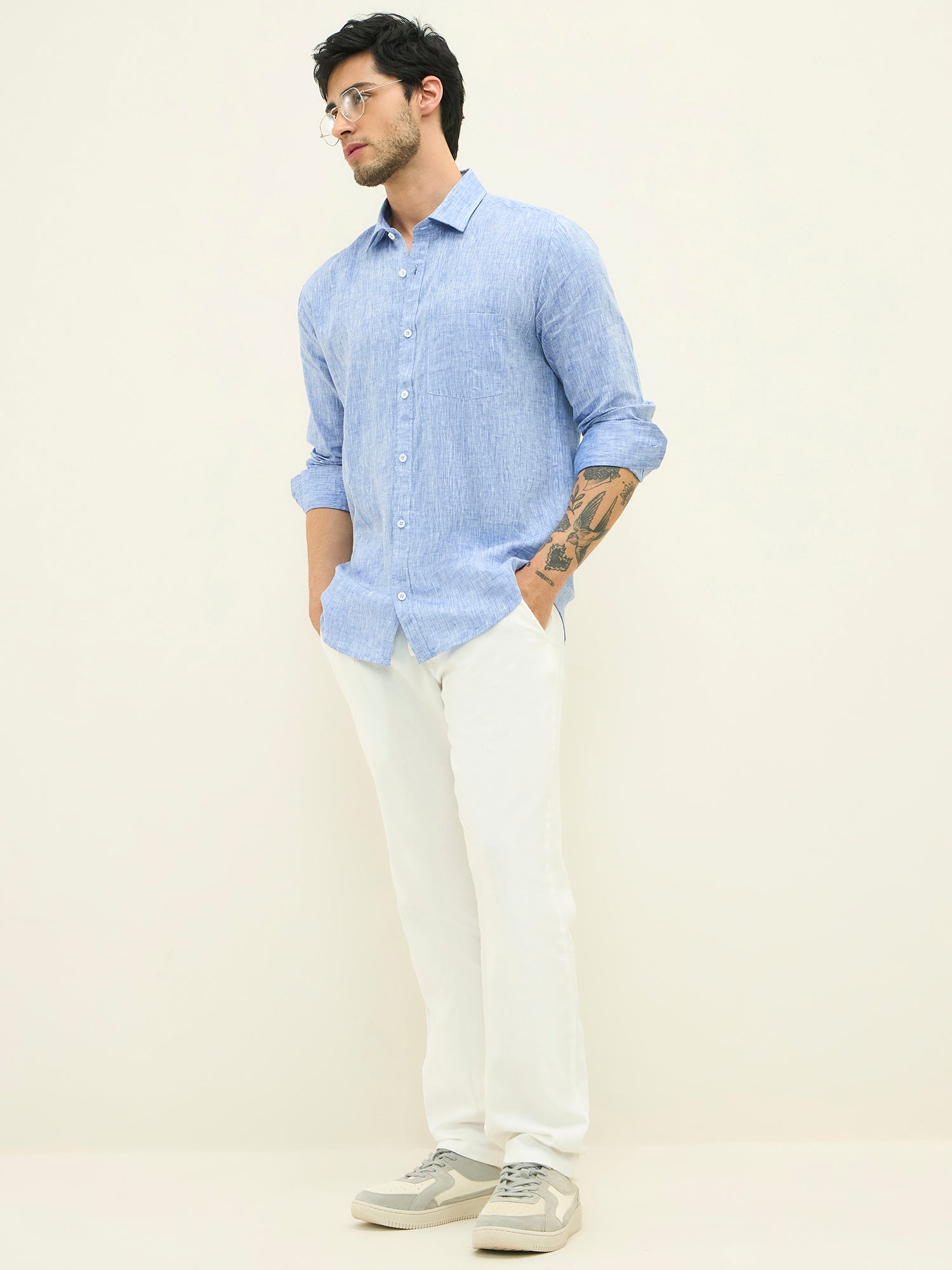 Azure  Linen Shirt
