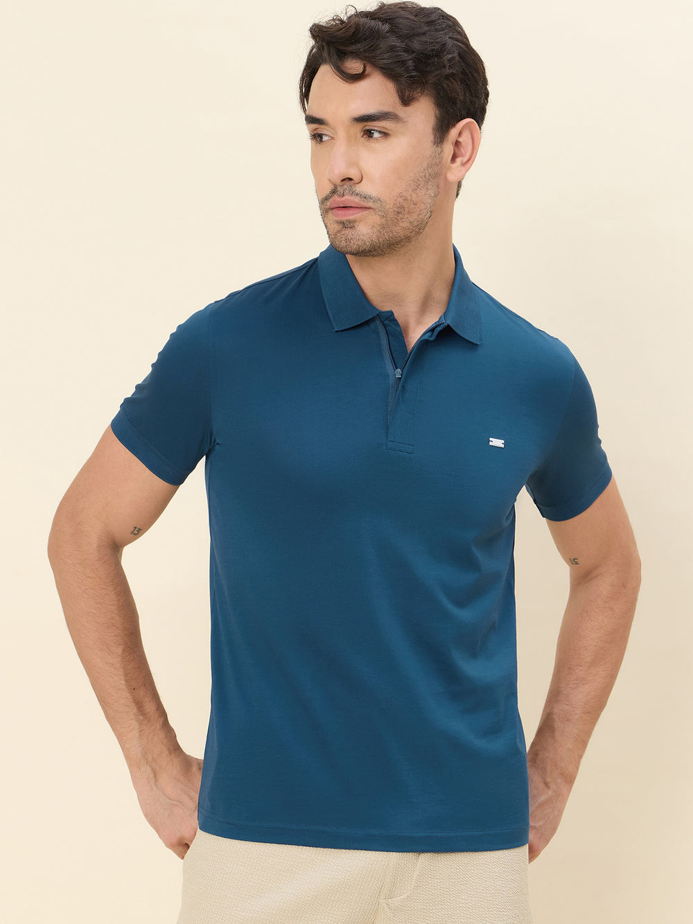 Regular-Fit Polo T-Shirt - Dark Blue