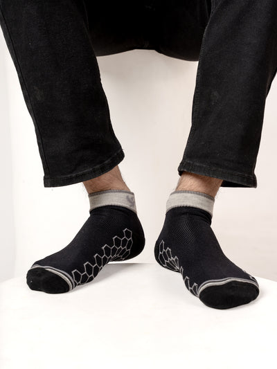 Prism Patterned Stretch Socks-Black Painted Glass-Still band
