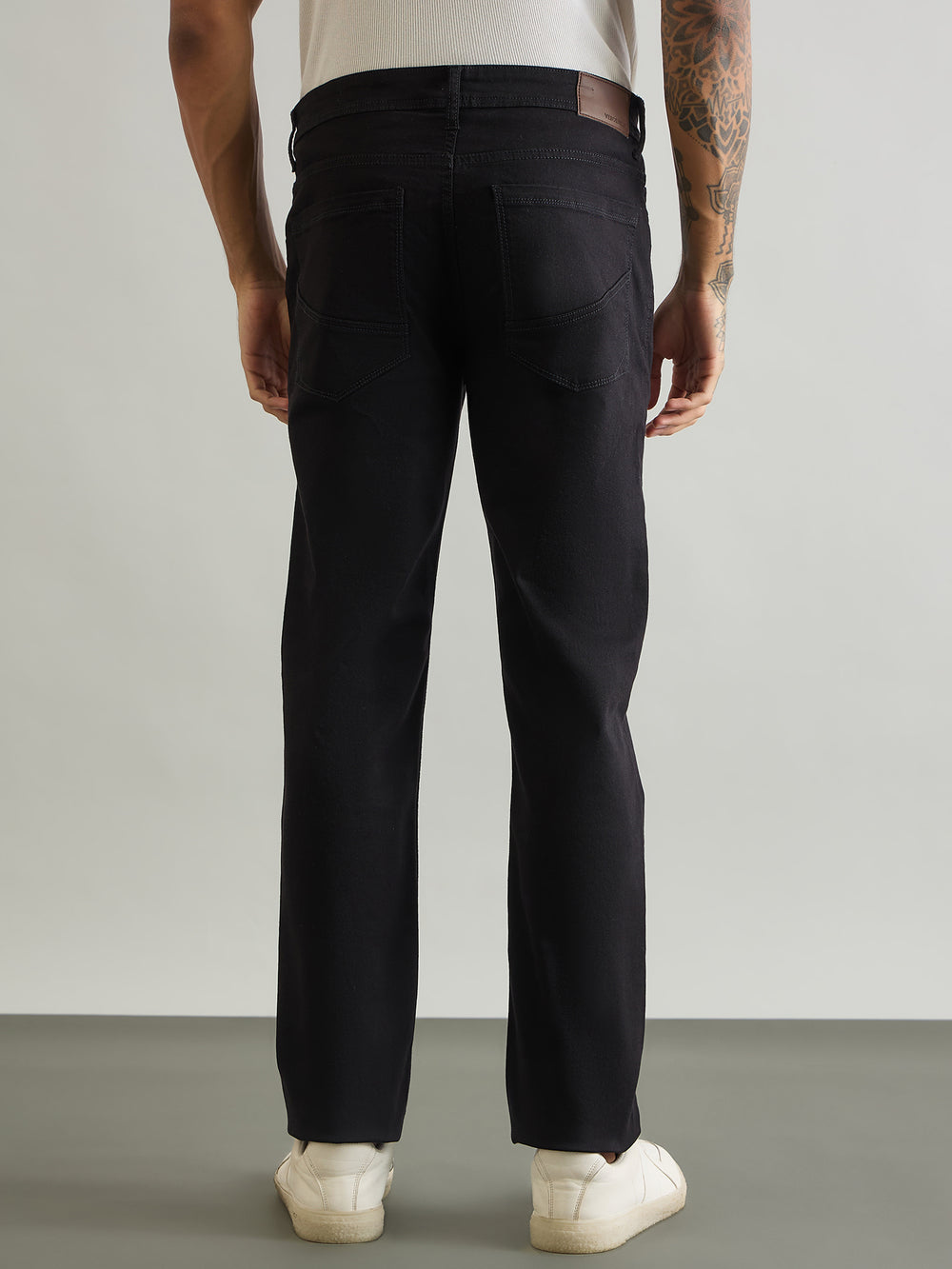 Vanguard Obsidian Slim Straight Fit Denim - Dark Olive - back