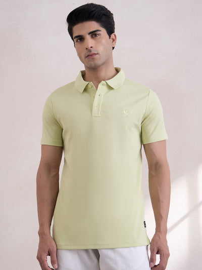 Premium Cotton Stretch Polo T-Shirt - OLIVE