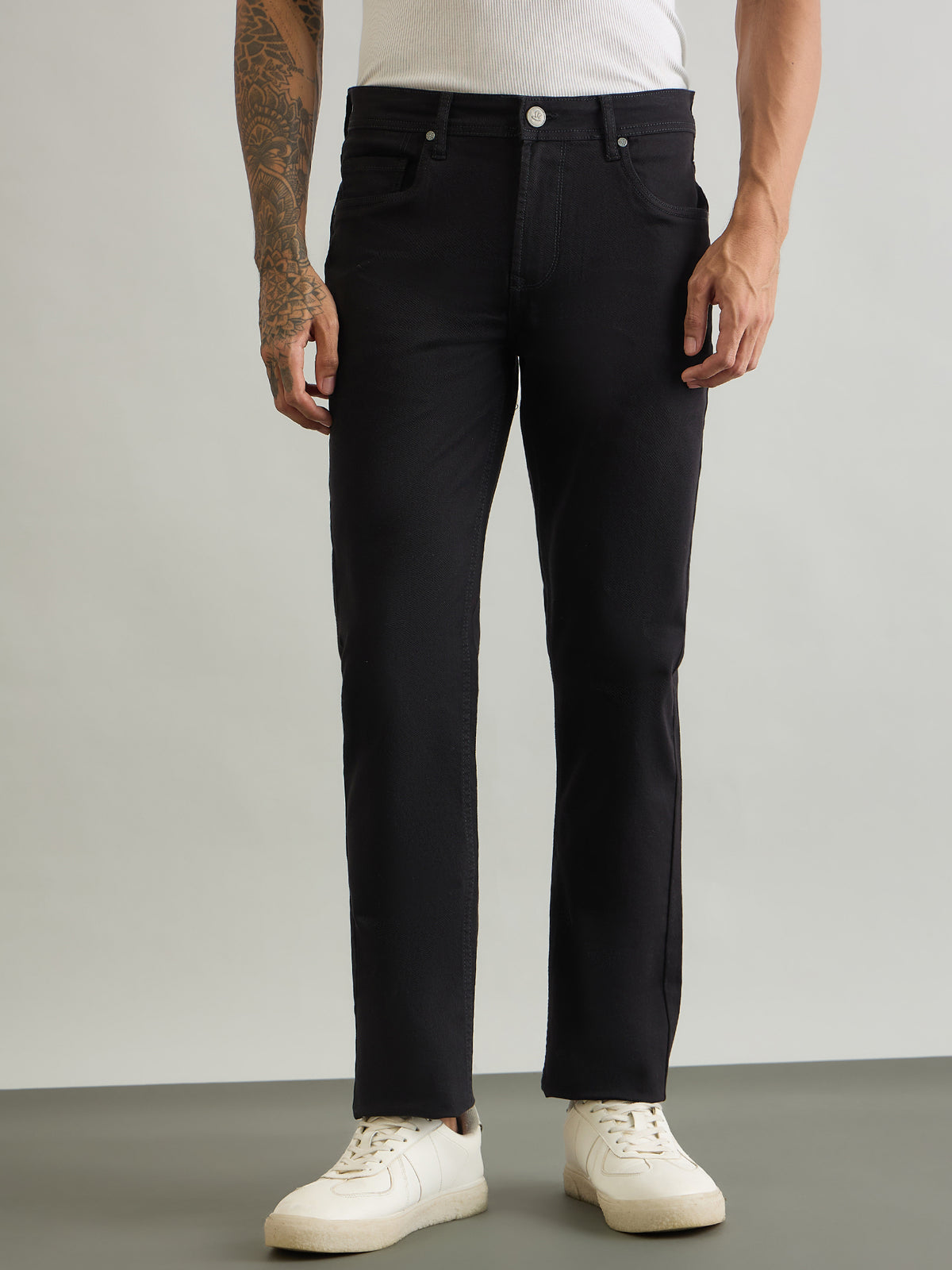 Vanguard Obsidian Slim Straight Fit Denim - Dark Olive - front